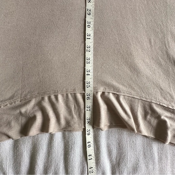 Logo Lounge Dress Womens XS Beige Asymmetrical Hem Pockets Soft Lagenlook Flowy - Picture 5 of 13